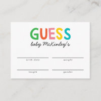 Baby shower Africain Safari Animaux Guesser Jeu