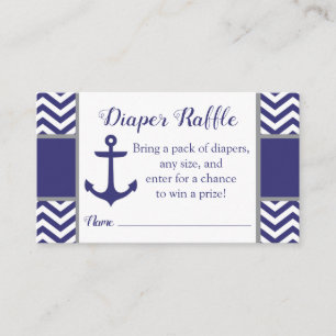 Carte D'accompagnement Baby shower Ancre nautique de la Marine