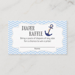 Carte D'accompagnement Baby shower Ancres nautiques Repas de Queue