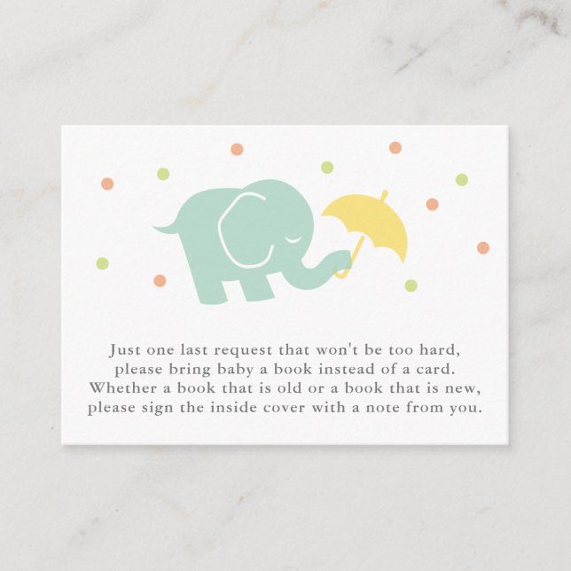 Carte D'accompagnement Baby shower animal doux pour bébé insertion (Devant)