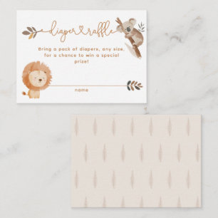 Carte D'accompagnement Baby shower animal minimaliste moderne Neutre Safa