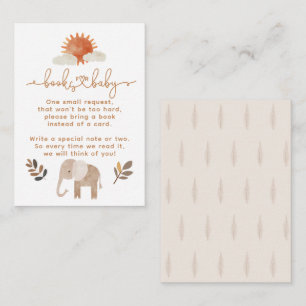 Carte D'accompagnement Baby shower animal minimaliste moderne Neutre Safa