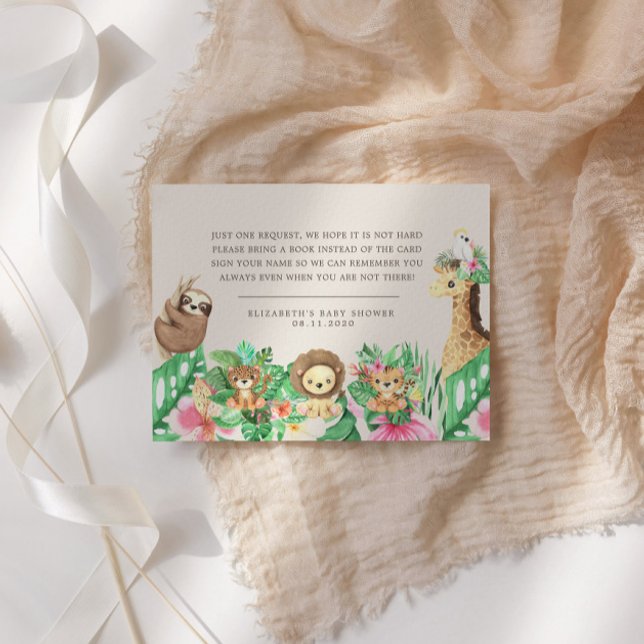 Carte D'accompagnement Baby shower Animaux Safari mignons (Créateur téléchargé)