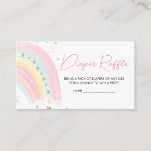 Carte D'accompagnement Baby shower arc-en-ciel Boho Raffle de couches
