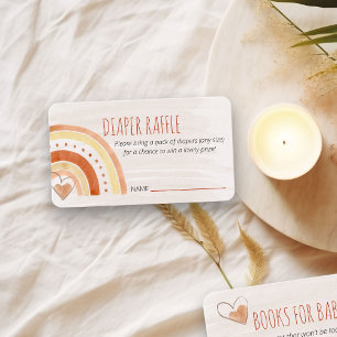 Carte D'accompagnement Baby shower arc-en-ciel neutre de poème de caleçon