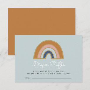 Carte D'accompagnement Baby shower arc-en-ciel vintage Raffin