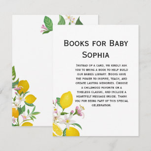Carte D'accompagnement Baby Shower au Citron, Ciao Bébé, Thème Italien