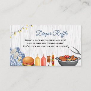 Carte D'accompagnement Baby Shower BBQ Tirage au sort des couches