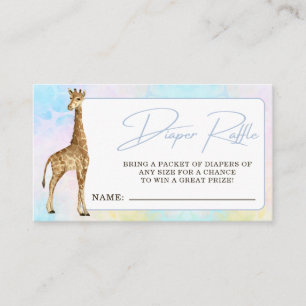 Carte D'accompagnement Baby shower bébé Giraffe Déchets Raffle