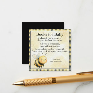 Carte D'accompagnement Baby Shower Bee Bug Boy