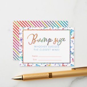 Carte D'accompagnement Baby shower Belly Bump Devinant Activité de jeu