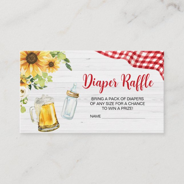 Carte D'accompagnement Baby shower biscuit tournesol Raffin (Devant)