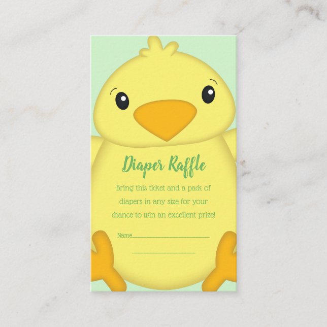 Carte D'accompagnement Baby shower blanc vert (Devant)