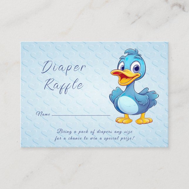 Carte D'accompagnement Baby shower Blue Duck (Devant)
