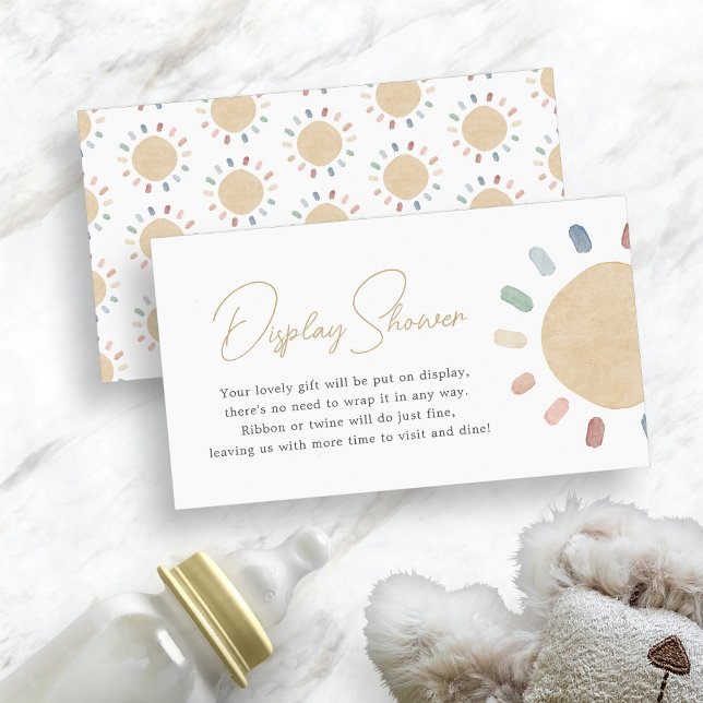 Carte D'accompagnement Baby Shower Bohème Soleil (Boho Sun Baby Shower Enclosure Card
)