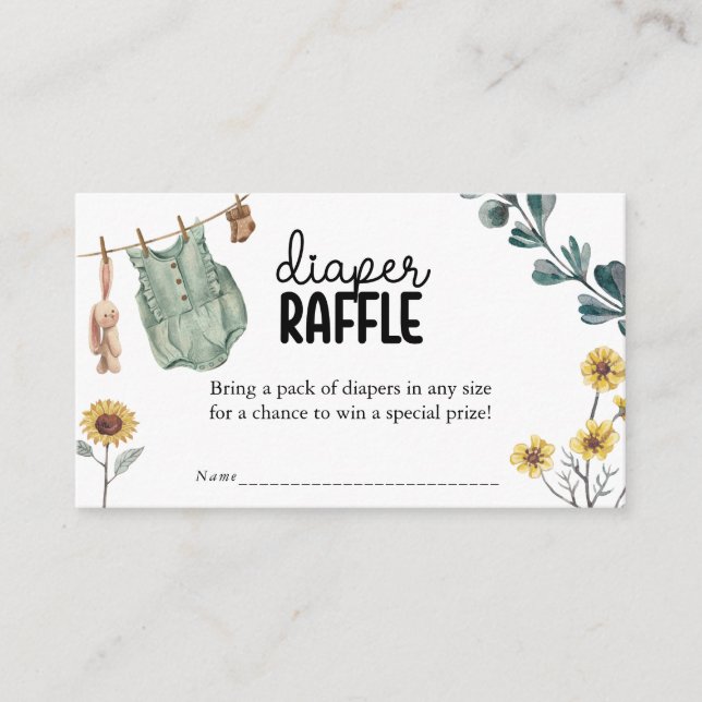 Carte D'accompagnement Baby shower Boho neutre selon le sexe Refus de cou (Devant)