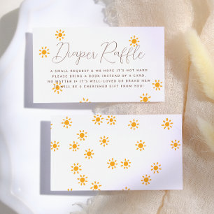 Carte D'accompagnement Baby Shower Boho Soleil Petit Soleil