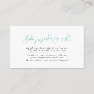 Carte D'accompagnement Baby shower, Bon Voeux, Script De Tiffany Créatif