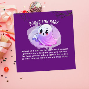 Carte D'accompagnement Baby shower Boo Halloween Deep Purple Theme Party
