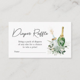 Carte D'accompagnement Baby shower Bouteilles de Poppin Raffle de couches