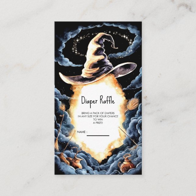 Carte D'accompagnement Baby shower Casquette Little Wizard (Devant)