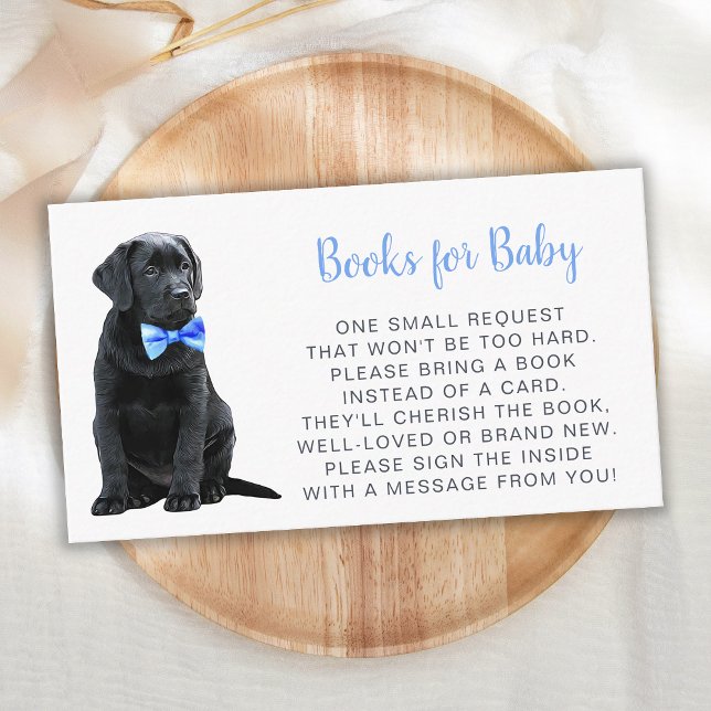 Carte D'accompagnement Baby shower Chien Chien Chien bleu Demande de rése (Créateur téléchargé)