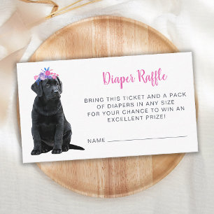 Carte D'accompagnement Baby shower Chien Chien Chien Rosé Filet Déchets R