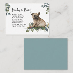 Carte D'accompagnement Baby shower chien mignon Carlin chiot demande de r