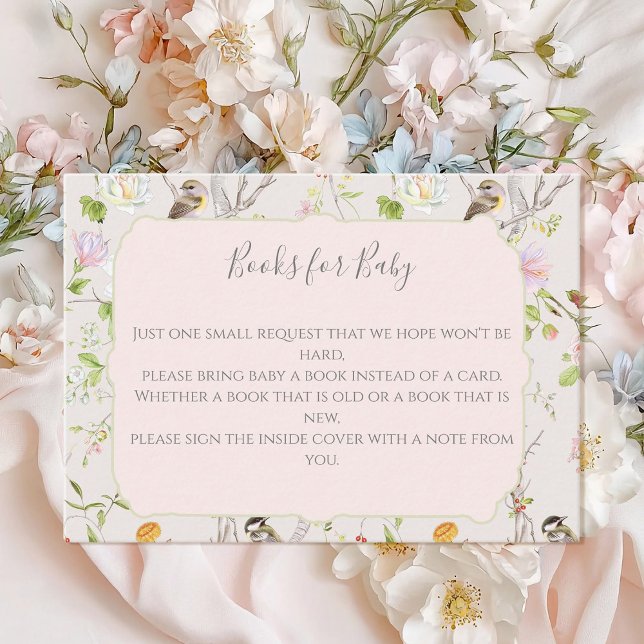 Carte D'accompagnement Baby shower chinois rose floral (Créateur téléchargé)