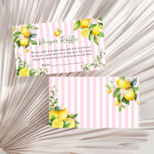 Baby shower Citron rose Raffin de couche de 