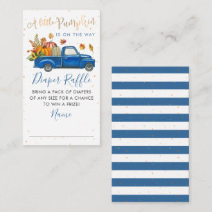 Carte D'accompagnement Baby shower Citrouille d'automne du camion bleu Ra