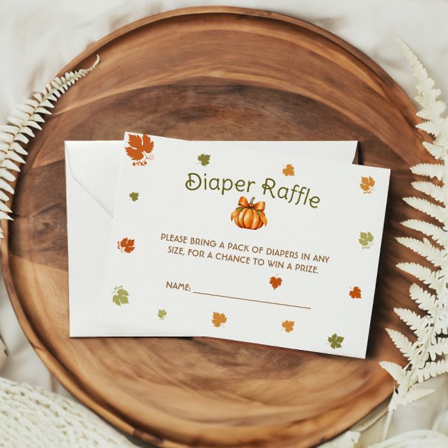 Carte D'accompagnement Baby shower Citrouille d'automne moderne (Créateur téléchargé)