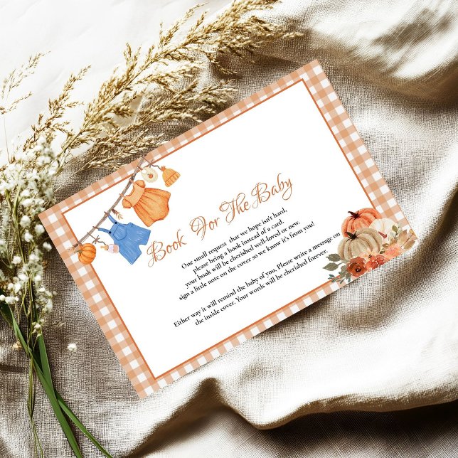 Carte D'accompagnement Baby shower citrouille livre de jeu pour bébé dema (Créateur téléchargé)