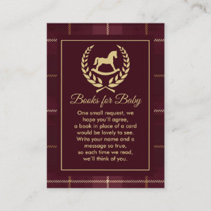 Carte D'accompagnement Baby Shower Classique Vintage sur le thème du Chev