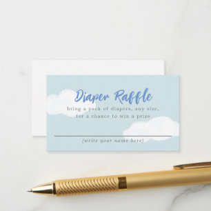 Carte D'accompagnement Baby shower Clouds Blue Sky Raffle