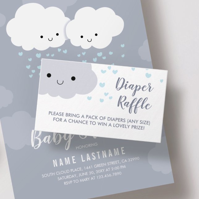 Carte D'accompagnement Baby shower Clouds stylish (Créateur téléchargé)
