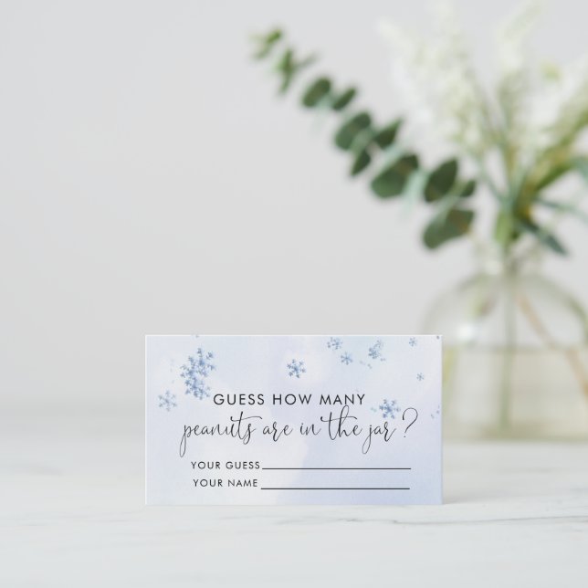 Carte D'accompagnement Baby shower combien d'arachides (Debout devant)