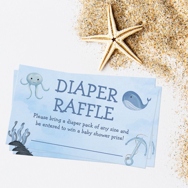 Carte D'accompagnement Baby shower côtier des animaux marins (Créateur téléchargé)