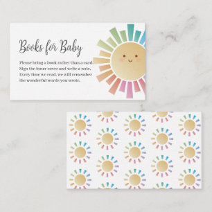 Carte D'accompagnement Baby shower couleur soleil Livres pour bébé