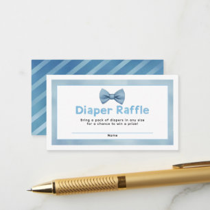Carte D'accompagnement Baby shower Cravate Bleu Bow