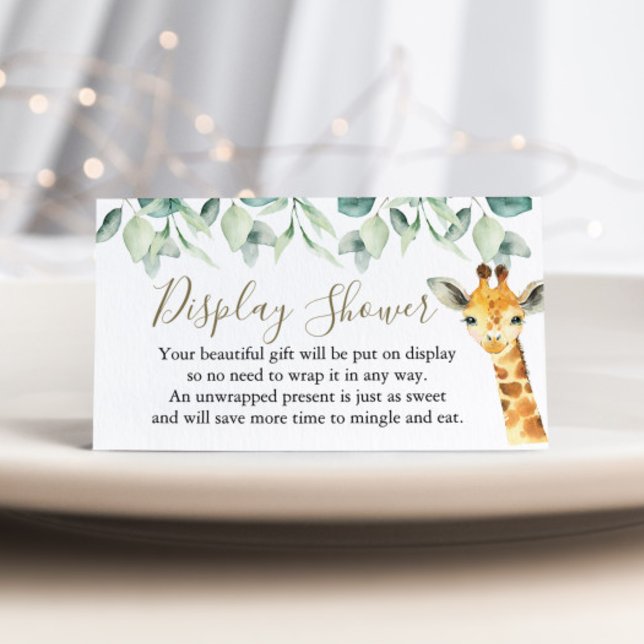 Carte D'accompagnement Baby shower d'affichage Little Wild One Safari (Créateur téléchargé)