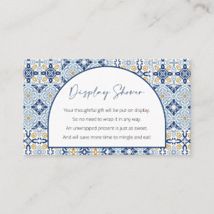 Carte D'accompagnement Baby shower d'affichage, thème italien non emballé