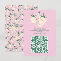 Baby shower d'ananas blanc mûre fraise QRcode