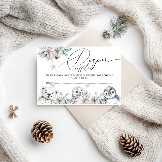 Carte D'accompagnement Baby shower d'animaux de l'Arctique (Créateur téléchargé)