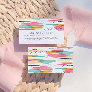 Carte D'accompagnement Baby shower d'aquarelle rose et bleu Abstrait mode