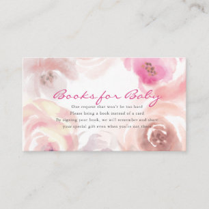 Carte D'accompagnement Baby shower d'aquarelle rose pâle demande de réser