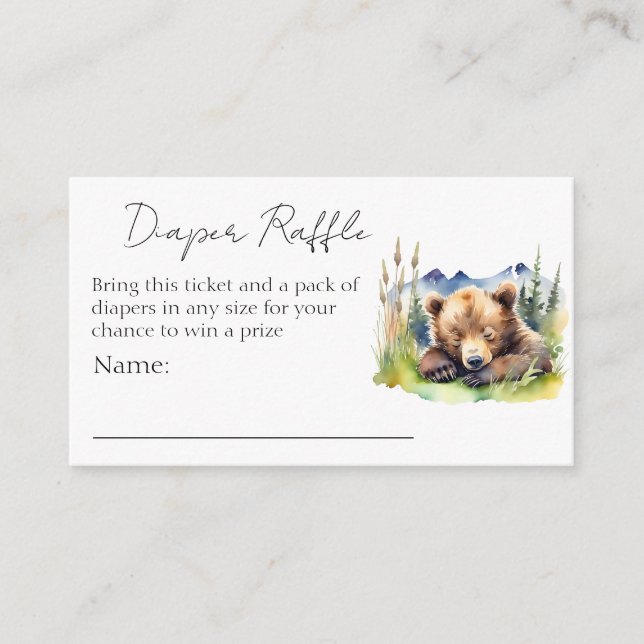 Carte D'accompagnement Baby shower d'attente rapide tombole (Devant)