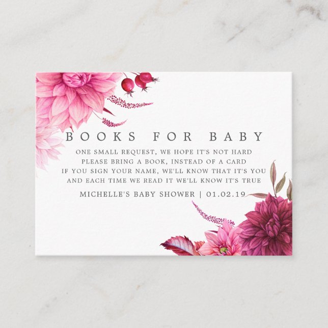 Carte D'accompagnement Baby shower d'automne de Bourgogne et Brousse Dema (Devant)