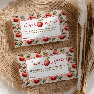 Carte D'accompagnement Baby shower d'automne Pomme de la chair Raffle