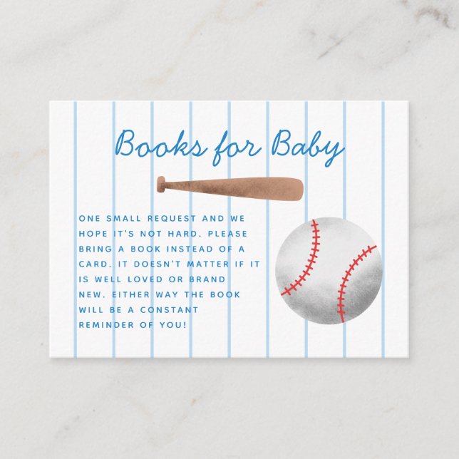 Carte D'accompagnement Baby shower de base-ball Sports Demande de réserva (Devant)